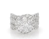 Thumbnail Image 1 of Previously Owned Lab-Grown Diamonds by KAY Multi-Diamond Center Engagement Ring 5 ct tw Round-cut 14K White Gold