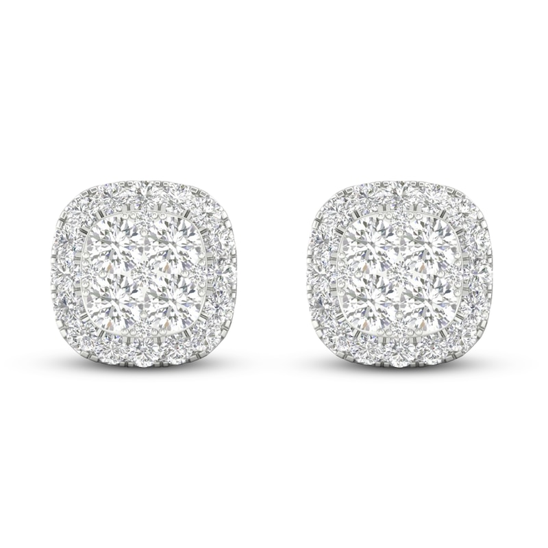 Previously Owned Lab-Created Diamonds by KAY Stud Earrings 1 ct tw 14K White Gold