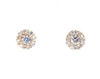 Thumbnail Image 0 of Previously Owned Lab-Grown Diamonds by KAY Flower Stud Earrings 1 ct tw Round-Cut 14K Yellow Gold