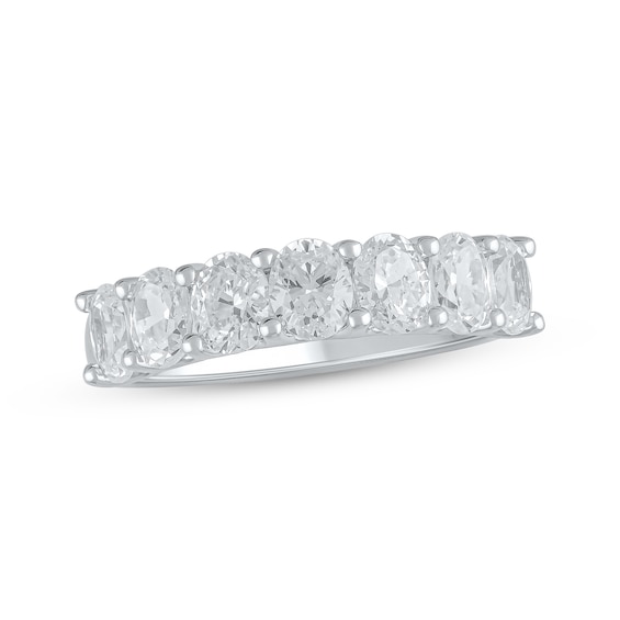 Previously Owned Lab-Created Diamonds by KAY Diamond Anniversary Ring 2 ct tw Oval-cut 14K White Gold