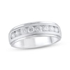 Thumbnail Image 0 of Previously Owned Men's Lab-Created Diamonds by KAY Wedding Band 1 ct tw 14K White Gold