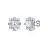 Thumbnail Image 1 of Previously Owned Men's Lab-Grown Diamonds by KAY Stud Earrings 2 ct tw Square & Round 14K White Gold