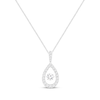 Thumbnail Image 0 of Previously Owned Unstoppable Love Lab-Grown diamond Teardrop Necklace 1-1/2 ct tw 14K White Gold 19”