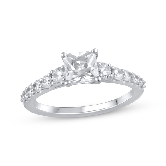 Previously Owned Lab-Created Diamonds by KAY Princess-Cut Engagement Ring 1-1/2 ct tw 14K White Gold