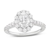 Thumbnail Image 0 of Previously Owned Lab-Created Diamonds by KAY Oval-Cut Engagement Ring 1-3/4 ct tw 14K White Gold