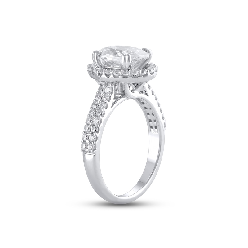 Main Image 2 of Previously Owned Lab-Grown Diamonds by KAY Oval-Cut Engagement Ring 2-1/2 ct tw 14K White Gold