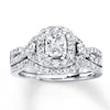 Thumbnail Image 1 of Previously Owned Multi-Diamond Bridal Set 1-1/4 ct tw 14K White Gold Size 5.5