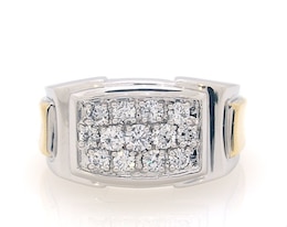 Previously Owned Men's Diamond Fashion Ring 1 ct tw 10K Two-Tone Gold