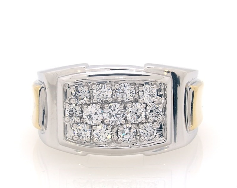 Main Image 1 of Previously Owned Men's Diamond Fashion Ring 1 ct tw 10K Two-Tone Gold