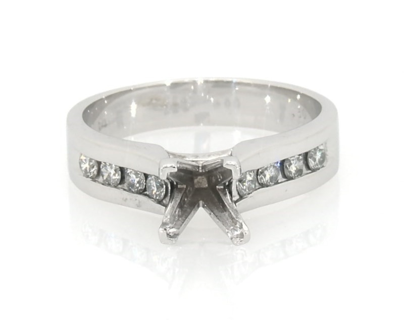 Main Image 1 of Previously Owned Diamond Engagement Ring Setting 1/3 ct tw 14K White Gold Size 7