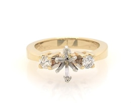 Previously Owned Diamond Engagement Ring Setting 1/3 ct tw 14K Yellow Gold Size 7