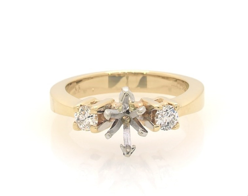 Previously Owned Diamond Engagement Ring Setting 1/3 ct tw 14K Yellow Gold Size 7