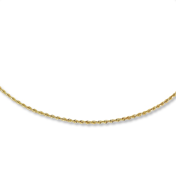 Previously Owned Solid Rope Chain Necklace 14K Yellow Gold 24"