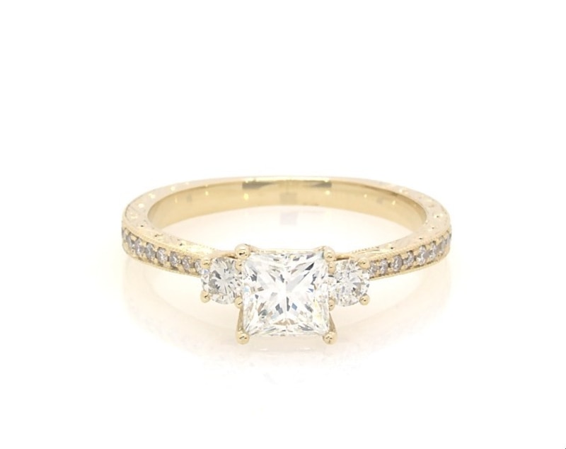 Previously Owned Neil Lane Bridal Diamond Engagement Ring 1 ct tw Princess-cut 14K Yellow Gold