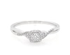 Thumbnail Image 0 of Previously Owned Diamond Halo Engagement Ring 1/4 ct tw 10K White Gold