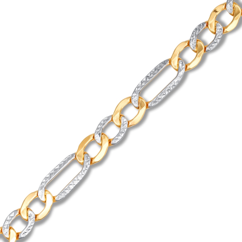 Previously Owned Semi-Solid Figaro Chain Bracelet 10K Yellow Gold 8.5"