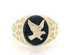 Thumbnail Image 0 of Previously Owned Men's Black Onyx Eagle Signet Ring 10K Yellow Gold
