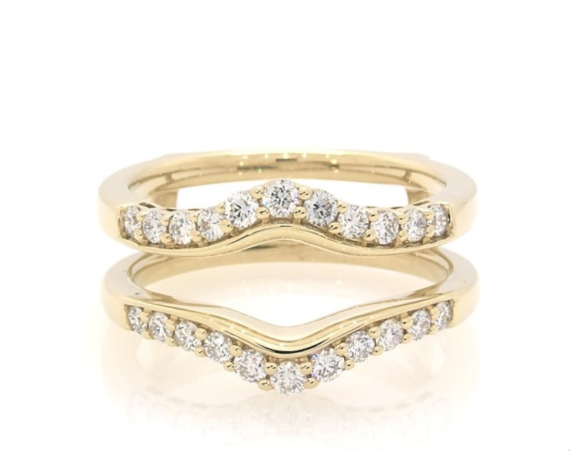 Previously Owned THE LEO Ideal Cut Diamond Enhancer Ring 1/2 ct tw 14K Yellow Gold