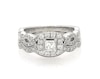 Thumbnail Image 1 of Previously Owned Princess-Cut Diamond Bridal Set 3/4 ct tw 14K White Gold Size 5.5