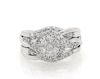 Thumbnail Image 1 of Previously Owned Multi-Diamond Bridal Set 3/4 ct tw 14K White Gold Size 5.5