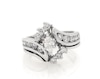 Thumbnail Image 1 of Previously Owned Marquise & Round-Cut Diamond Bridal Set 7/8 ct tw 14K White Gold Size 5