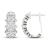 Thumbnail Image 2 of Previously Owned Lab-Created Diamonds by KAY Hoop Earrings 2 ct tw 14K White Gold