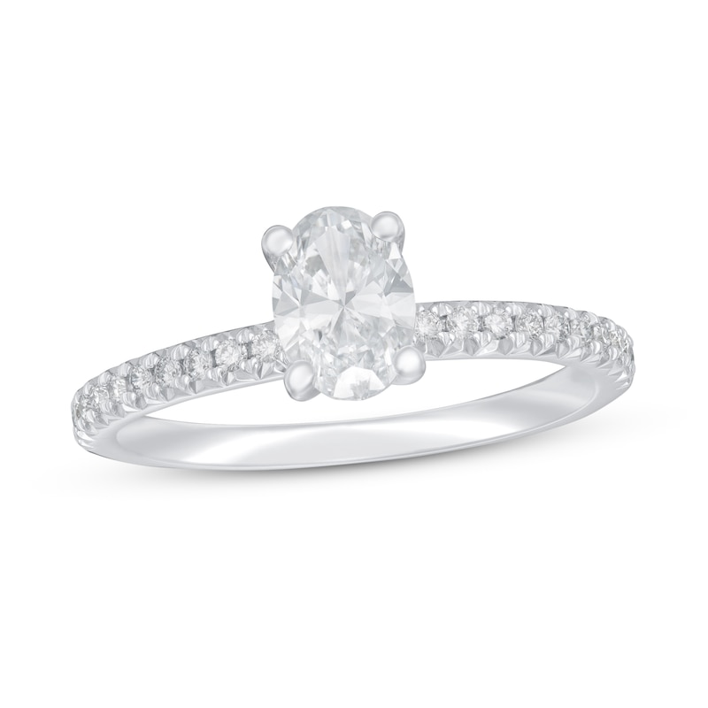 Previously Owned Lab-Grown Diamonds by KAY Engagement Ring 7/8 ct tw 14K White Gold