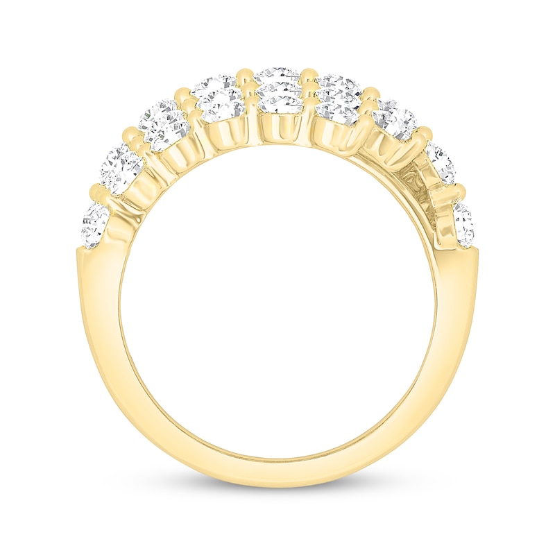 Main Image 3 of Previously Owned  Lab-Grown Diamonds by KAY Multi-Row Bypass Ring 2-1/2 ct tw 14K Yellow Gold