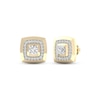 Thumbnail Image 0 of Previously Owned Men's Lab-Grown Diamonds by KAY Cushion Frame Stud Earrings 1 ct tw 14K Yellow Gold