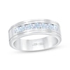 Thumbnail Image 1 of Previously Owned Men's THE LEO First Light Diamond Wedding Band 3/4 ct tw 14K White Gold