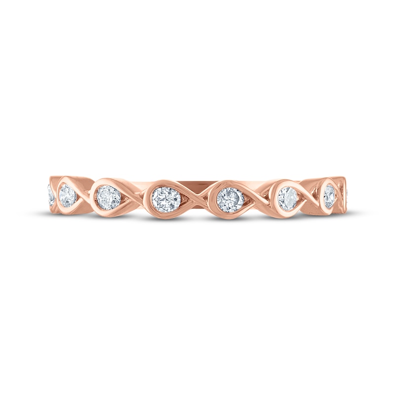 Main Image 3 of Previously Owned Every Moment Diamond Infinity Band 1/4 ct tw 14K Rose Gold