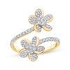 Thumbnail Image 1 of Previously Owned Diamond Plumeria Flower Bypass Ring 1/2 ct tw 10K Yellow Gold