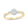 Thumbnail Image 0 of Previously Owned Round-Cut Diamond Halo Engagement Ring 1/4 ct tw 10K Yellow Gold