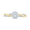 Thumbnail Image 2 of Previously Owned Round-Cut Diamond Halo Engagement Ring 1/4 ct tw 10K Yellow Gold