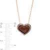 Thumbnail Image 2 of Previously Owned Godiva x Le Vian Enamel Heart Necklace 1/3 ct tw Diamonds 14K Strawberry Gold 19&quot;