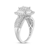 Thumbnail Image 1 of Previously Owned Multi-Diamond Center Princess-Cut Engagement Ring 1 ct tw 10K White Gold