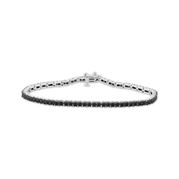 Previously Owned Black Diamond Line Bracelet 1 ct tw Sterling Silver 7.25”