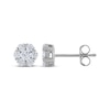 Thumbnail Image 2 of Previously Owned THE LEO Diamond Flower Stud Earrings 1/2 ct tw 14K White Gold