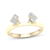 Thumbnail Image 1 of Previously Owned Baguette, Princess & Round-Cut Diamond Enhancer Ring 1/4 ct tw 14K Yellow Gold