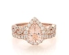 Thumbnail Image 1 of Previously Owned Neil Lane Pear-Shaped Morganite & Diamond Bridal Set 1 ct tw 14K Rose Gold Size 8.25