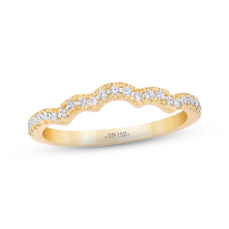 Main Image 1 of Previously Owned THE LEO First Light Diamond Wedding Band 1/5 ct tw 14K Yellow Gold