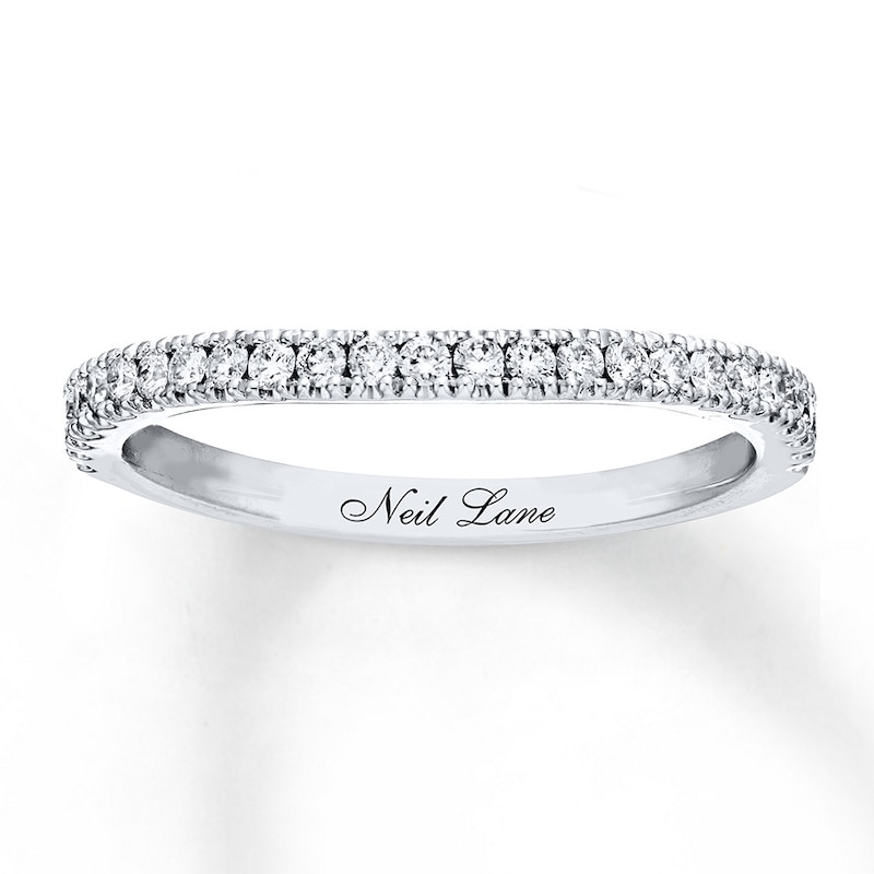 Main Image 1 of Previously Owned Neil Lane Diamond Wedding Band 1/4 ct tw 14K White Gold Size 5