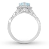 Thumbnail Image 2 of Previously Owned Neil Lane Aquamarine Engagement Ring 3/4 cttw Pear & Round-cut 14K White Gold Size 8