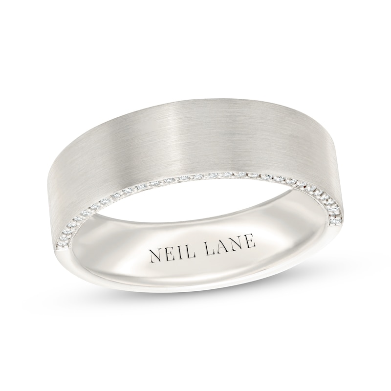 Main Image 1 of Previously Owned Neil Lane Men's Diamond Wedding Band 1/5 ct tw 14K White Gold Size 13