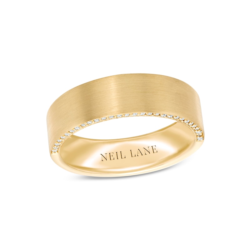 Main Image 1 of Previously Owned Neil Lane Men's Diamond Wedding Band 1/5 ct tw 14K Yellow Gold Size 7.25