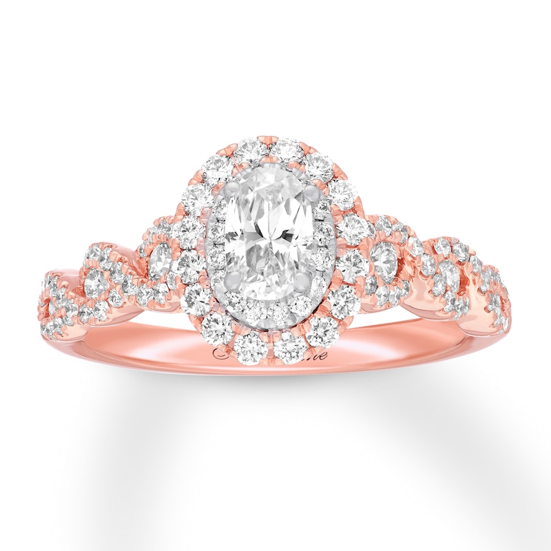 Main Image 1 of Previously Owned Neil Lane Bridal Diamond Engagement Ring 1-1/6 cts tw 14K Rose Gold Size 5.5