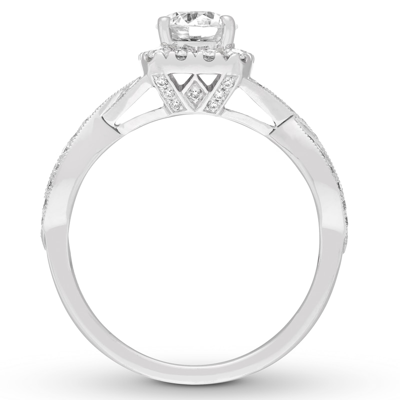 Main Image 2 of Previously Owned Neil Lane Diamond Engagement Ring 1-1/8 ct tw Round-cut 14K Gold Size 6