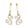 Thumbnail Image 1 of Previously Owned Heart Earrings 1/20 ct tw Diamonds 10K Yellow Gold