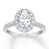 Thumbnail Image 1 of Previously Owned Neil Lane Diamond Engagement Ring 2-1/8 ct tw Oval & Round-cut 14K White Gold