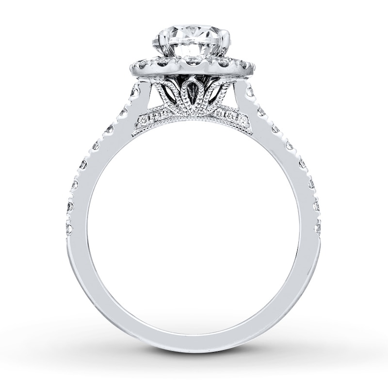 Main Image 2 of Previously Owned Neil Lane Diamond Engagement Ring 2-1/8 ct tw Oval & Round-cut 14K White Gold